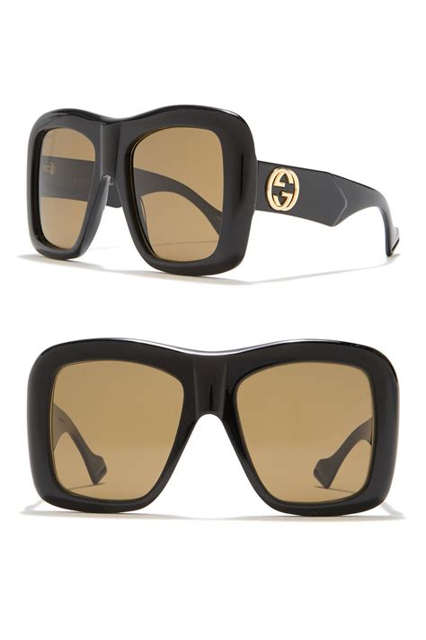 gucci black oversized square sunglasses.